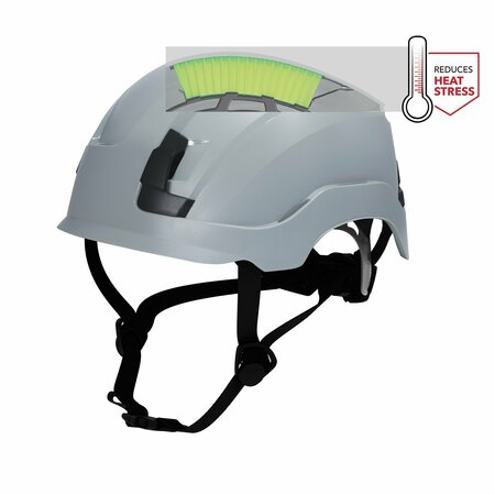GE Safety Helmet, Vented, Gray GH400G